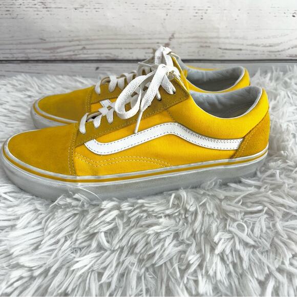 Vans Bright Yellow White Sneakers Unisex 8.5 Men - 10 Women - Picture 4 of 9